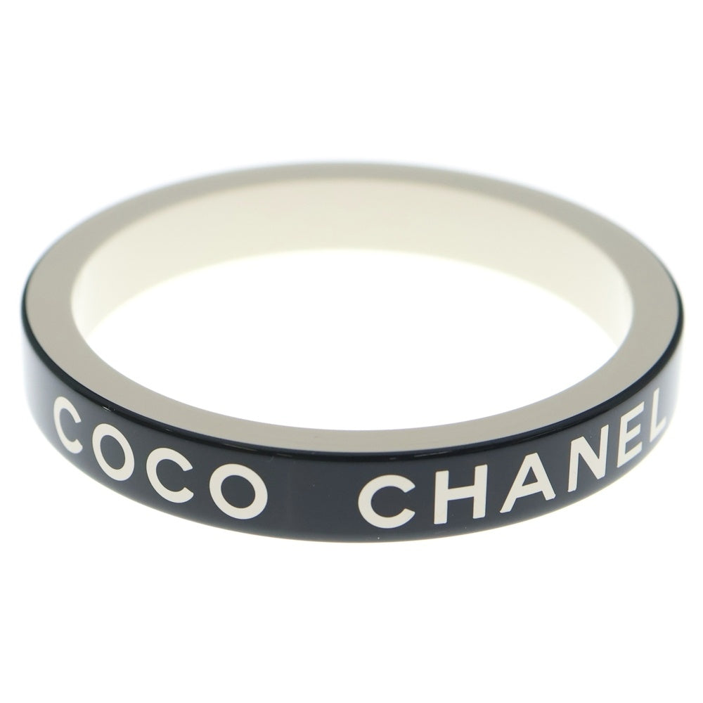 CHANEL(シャネル) COCO バングル ブレスレット ブラック×ホワイト プラスチック レディース