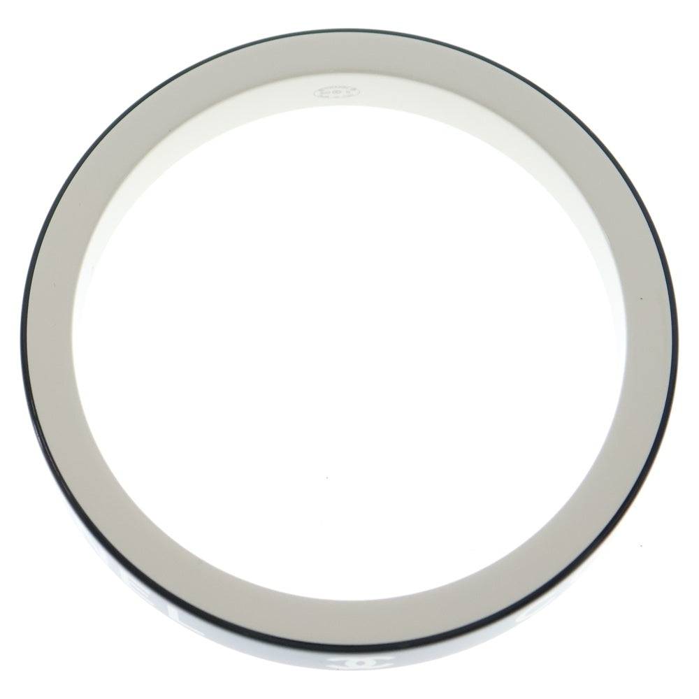 CHANEL(シャネル) COCO バングル ブレスレット ブラック×ホワイト プラスチック レディース