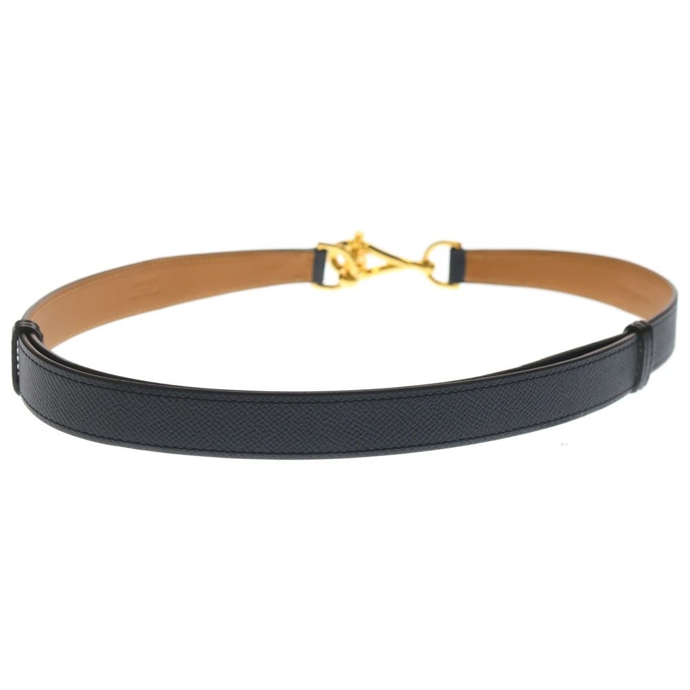 HERMES(エルメス) ベルト Y刻印 ゴールド金具 ブラック レディース