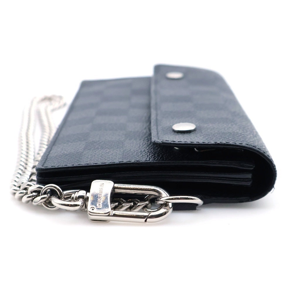 LOUIS VUITTON(ルイヴィトン) ダミエグラフィット ポルトフォイユ アコルディオン ロングウォレット 長財布 ブラック PVC レザー N60023 シルバー金具 レディース
