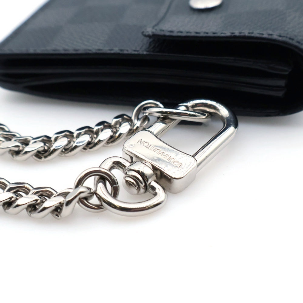 LOUIS VUITTON(ルイヴィトン) ダミエグラフィット ポルトフォイユ アコルディオン ロングウォレット 長財布 ブラック PVC レザー N60023 シルバー金具 レディース