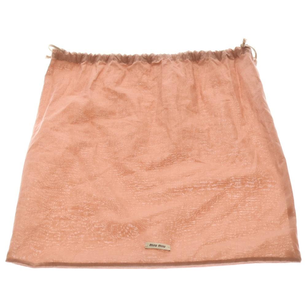 miumiu(ミュウミュウ) ミニハンドバッグ ポーチ ケース ブラック レザー ゴールド金具 レディース