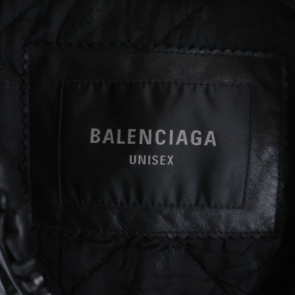 BALENCIAGA(バレンシアガ) SPORTY B シアリングレザージャケット ブラック 770600 TLS01