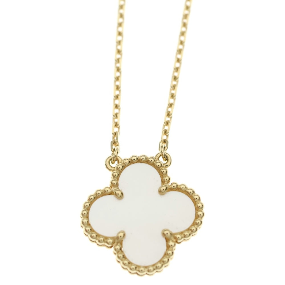 Van Cleef & Arpels(ヴァンクリーフアンドアーペル) ヴィンテージアルハンブラネックレス マザーオブパール ネックレス イエローゴールド Au750YG VCARA45900