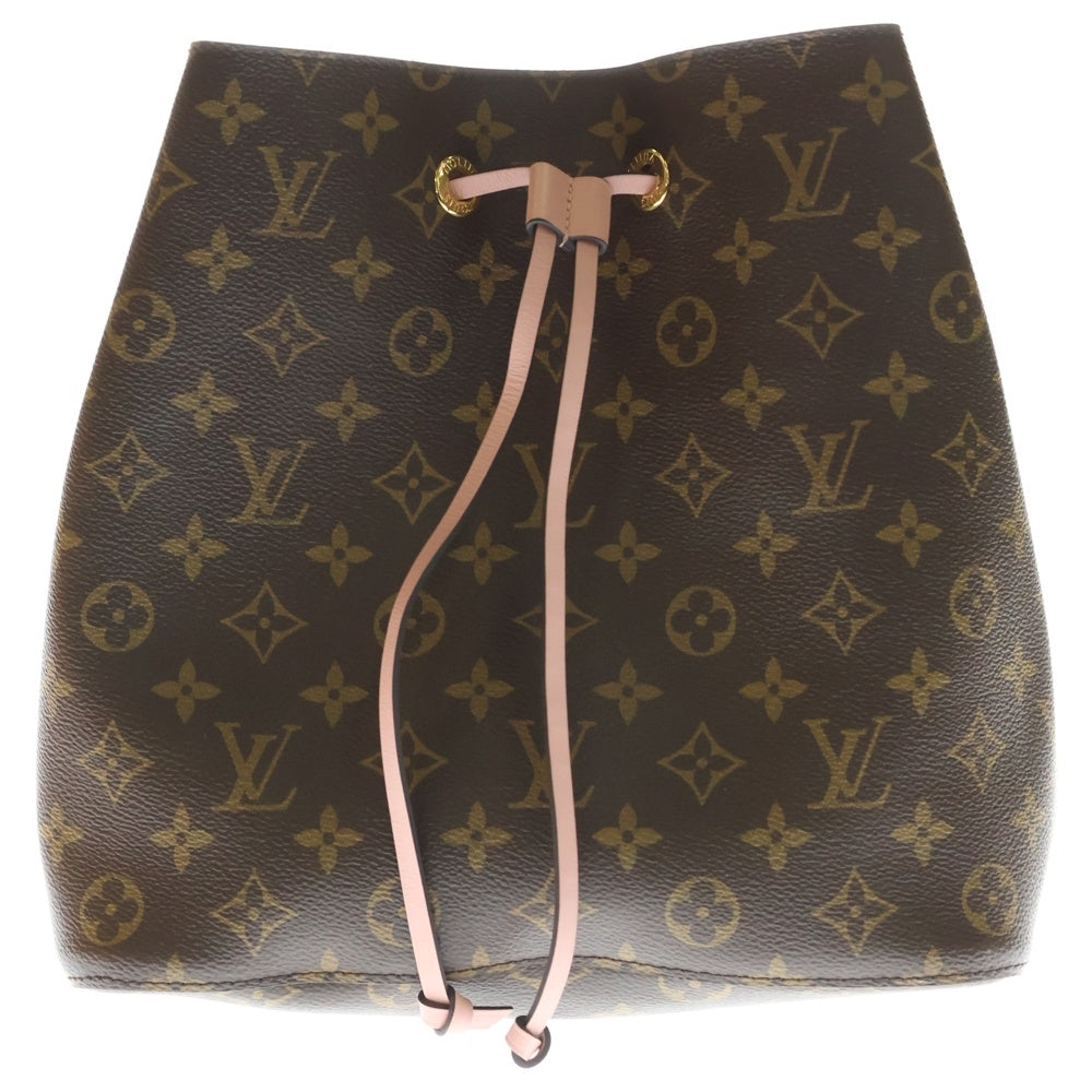 LOUIS VUITTON(ルイヴィトン) モノグラム ネオノエ ローズプードル ハンドバッグ ショルダーバッグ 肩掛けバッグ ブラウン×ピンク PVC M44022 ゴールド金具 レディース