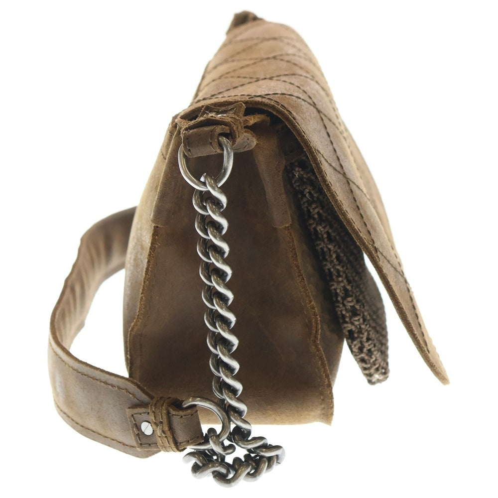 CHANEL(シャネル) マトラッセ チェーンショルダーバッグ フルフラップ ブラウン レザー シルバー金具 ヴィンテージライン