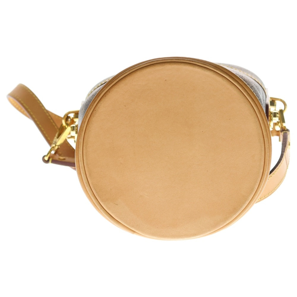 LOUIS VUITTON(ルイヴィトン) モノグラム ダッフルバッグ ショルダーバッグ ミニバッグ ブラウン レザー×PVC M43587 ゴールド金具 レディース