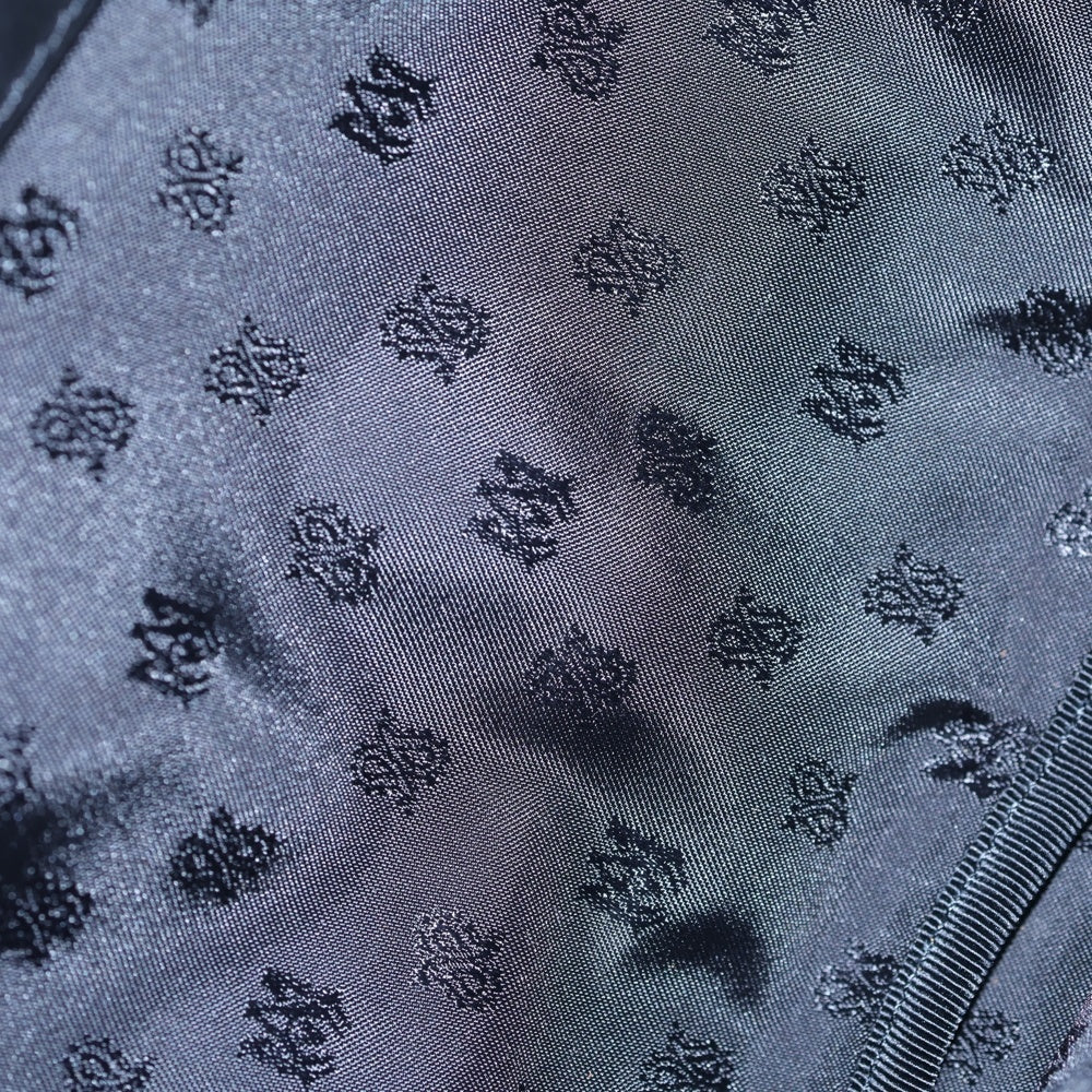 AMIRI(アミリ) ロゴ 刺繍 バムバッグ ウエストバッグ ボディバッグ ショルダーバッグ ブラック ナイロン シルバー金具