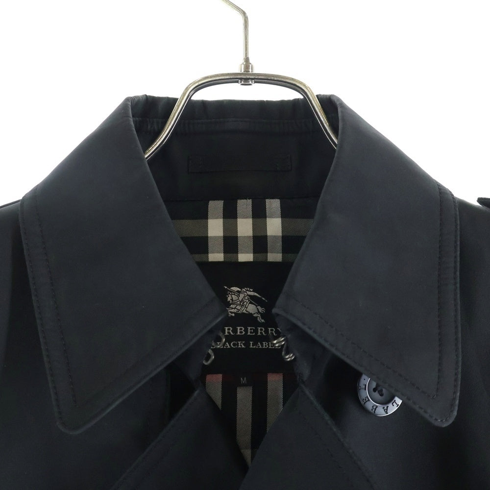 BURBERRY BLACK LABEL(バーバリー ブラックレーベル) ノバチェックライニング コットントレンチコート ブラック BMA20-713-19