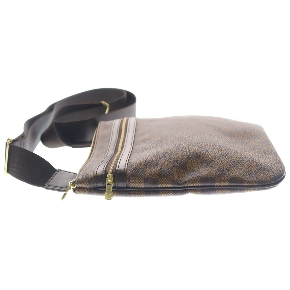 LOUIS VUITTON(ルイヴィトン) ダミエ ボスフォール ショルダーバッグ メッセンジャーバッグ ブラウン レザー×PVC N51111 ゴールド金具