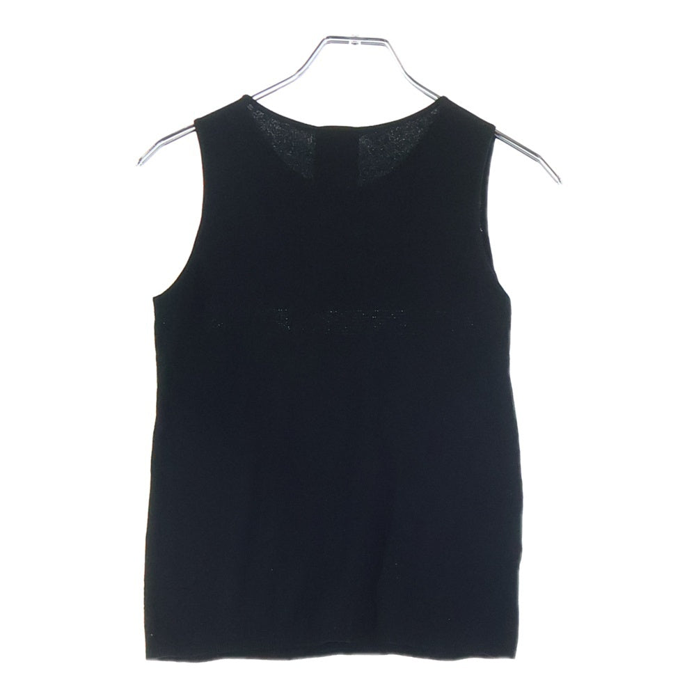 CHANEL(シャネル) 03P スプリングコレクション ココマークジャガード ノースリーブ ニット トップス ブラック レディース P21349V01291