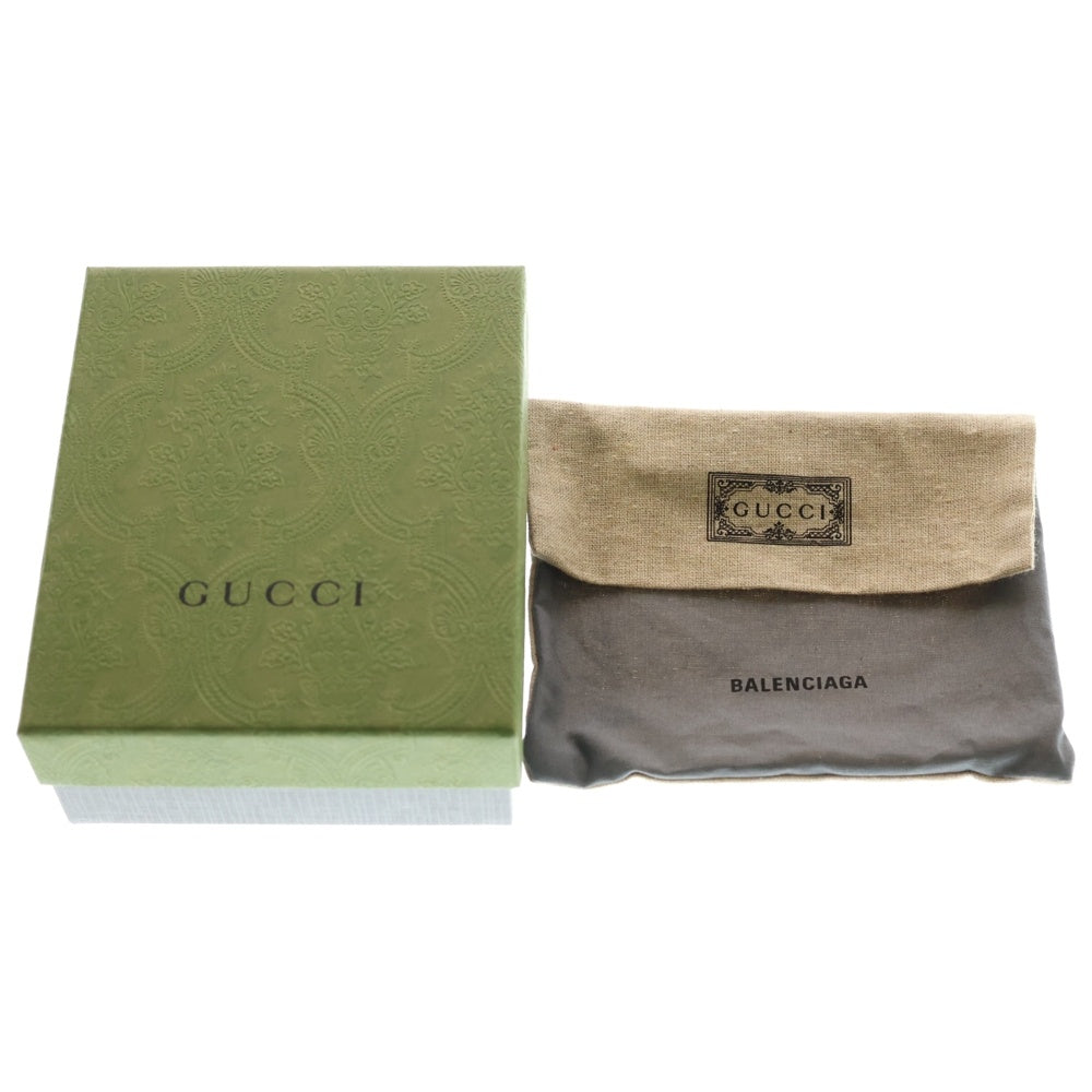 GUCCI(グッチ) バレンシアガコラボ ハッカープロジェクト コンパクトウォレット 三つ折り財布 ベージュ PVC 681700ゴールド金具