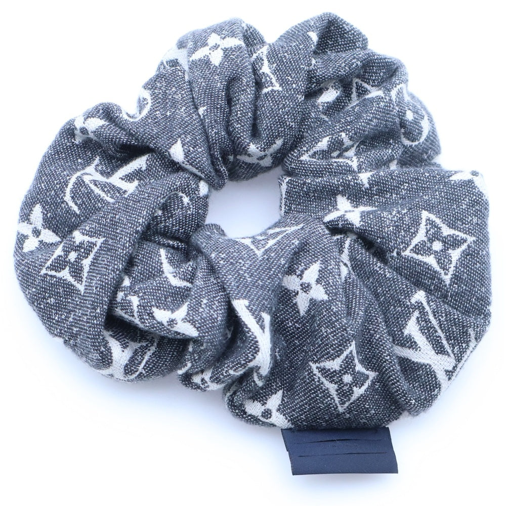 LOUIS VUITTON(ルイヴィトン) モノグラムジャガードデニム シュシュ ヘアゴム グレー M78226 レディース