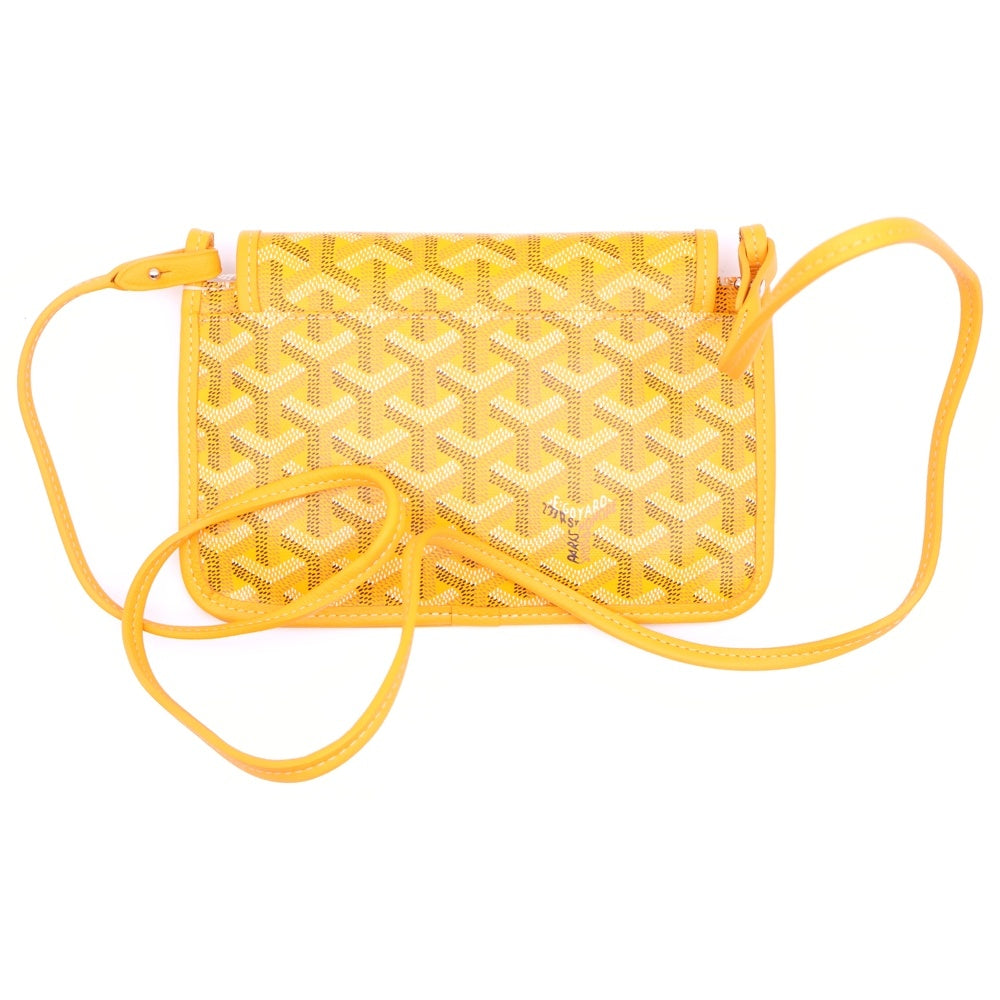 GOYARD(ゴヤール) プリュメ ショルダーバッグ ミニバッグ ショルダーポシェット イエロー レザー×PVC シルバー金具 レディース