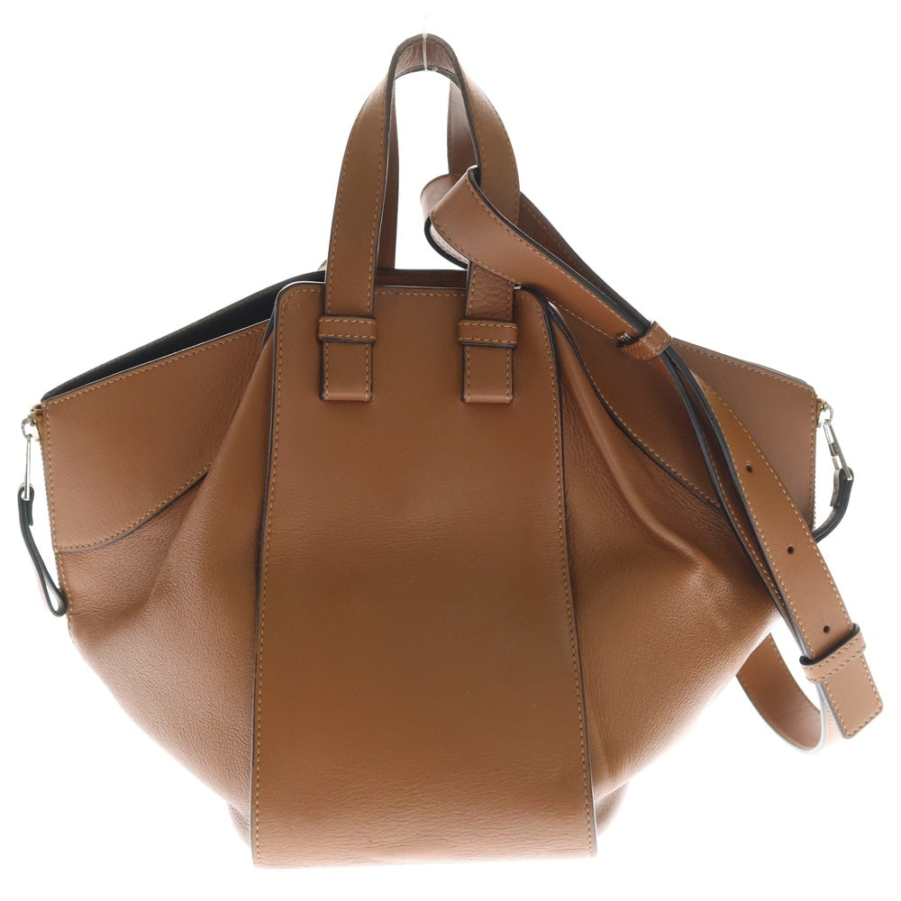 LOEWE(ロエベ) ハンモックバッグ スモール ショルダーバッグ ハンドバッグ ブラウン レザー シルバー金具 レディース