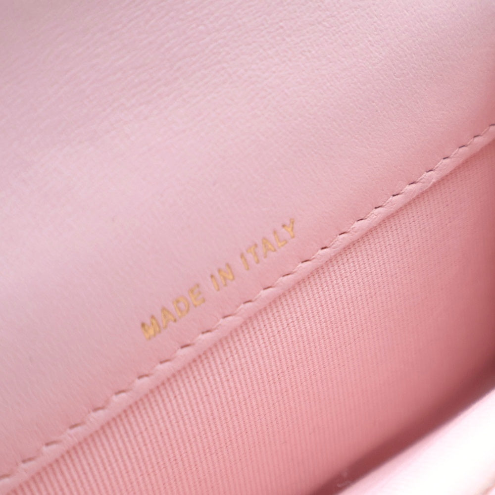 CHANEL(シャネル) マトラッセ キルティング カードケース 名刺入れ 小物入れ ピンク ラムスキン ゴールド金具 レディース