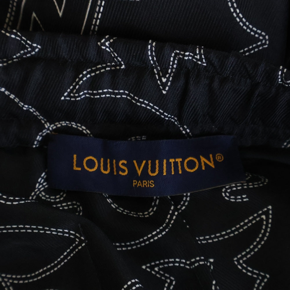 LOUIS VUITTON(ルイヴィトン) 24AW モノグラムバンダナ総柄プリント シルクパンツ ネイビー RM242M MRR HRP80W