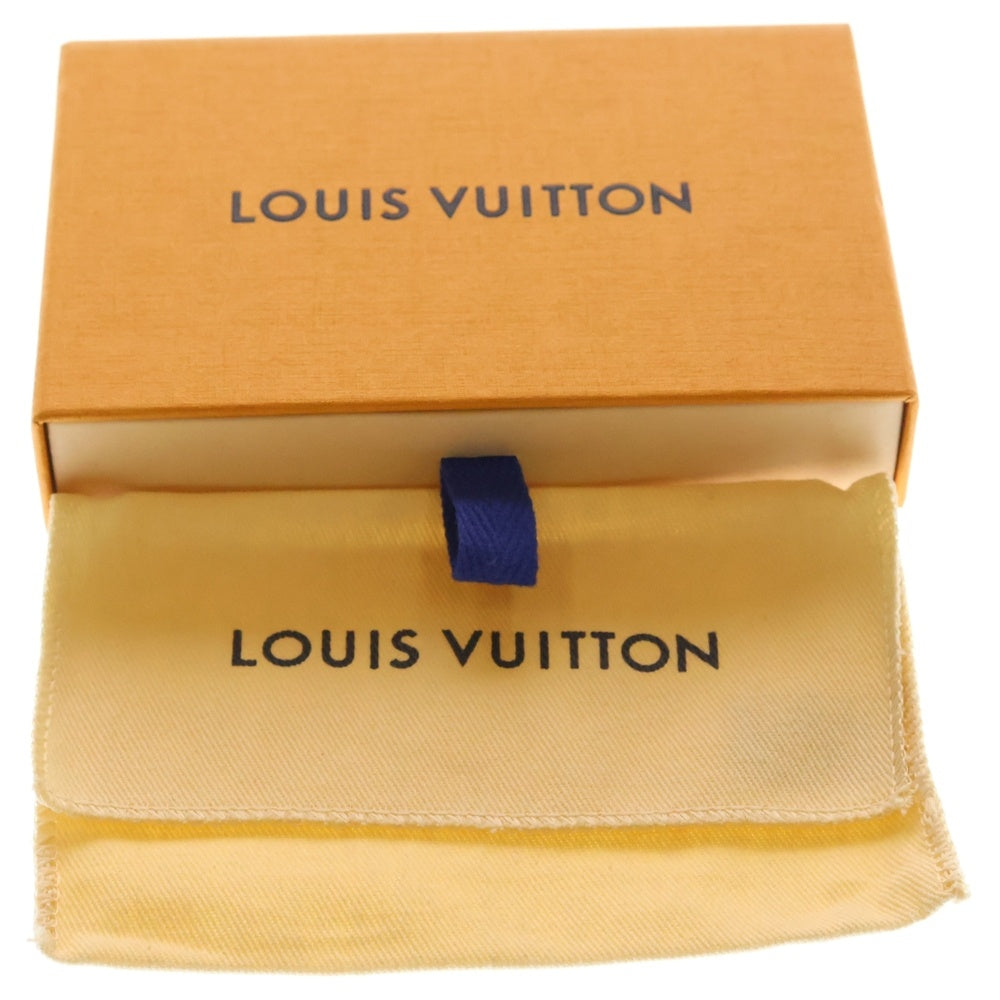 LOUIS VUITTON(ルイヴィトン) モノグラム ポルトクレ ラウンド キーホルダー バッグチャーム ホワイト レザー M68301 シルバー金具 レディース