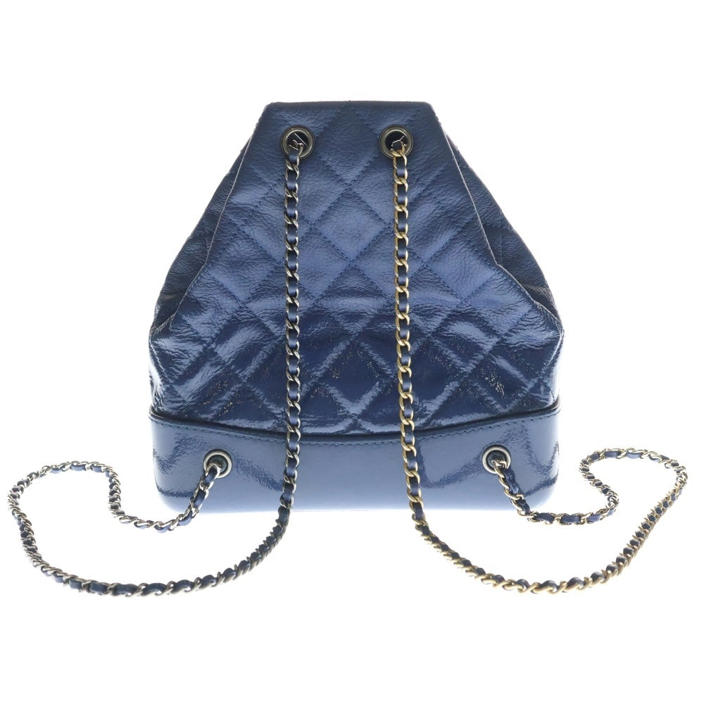 CHANEL(シャネル) ココマーク ガブリエル バックパック 2WAYバッグ ハンドバッグ ショルダーバッグ チェーンバッグ ミニバッグ ブルー ネイビー レザー シルバー金具
