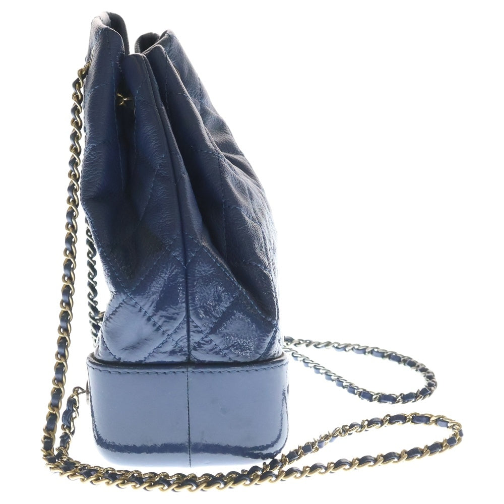CHANEL(シャネル) ココマーク ガブリエル バックパック 2WAYバッグ ハンドバッグ ショルダーバッグ チェーンバッグ ミニバッグ ブルー ネイビー レザー シルバー金具