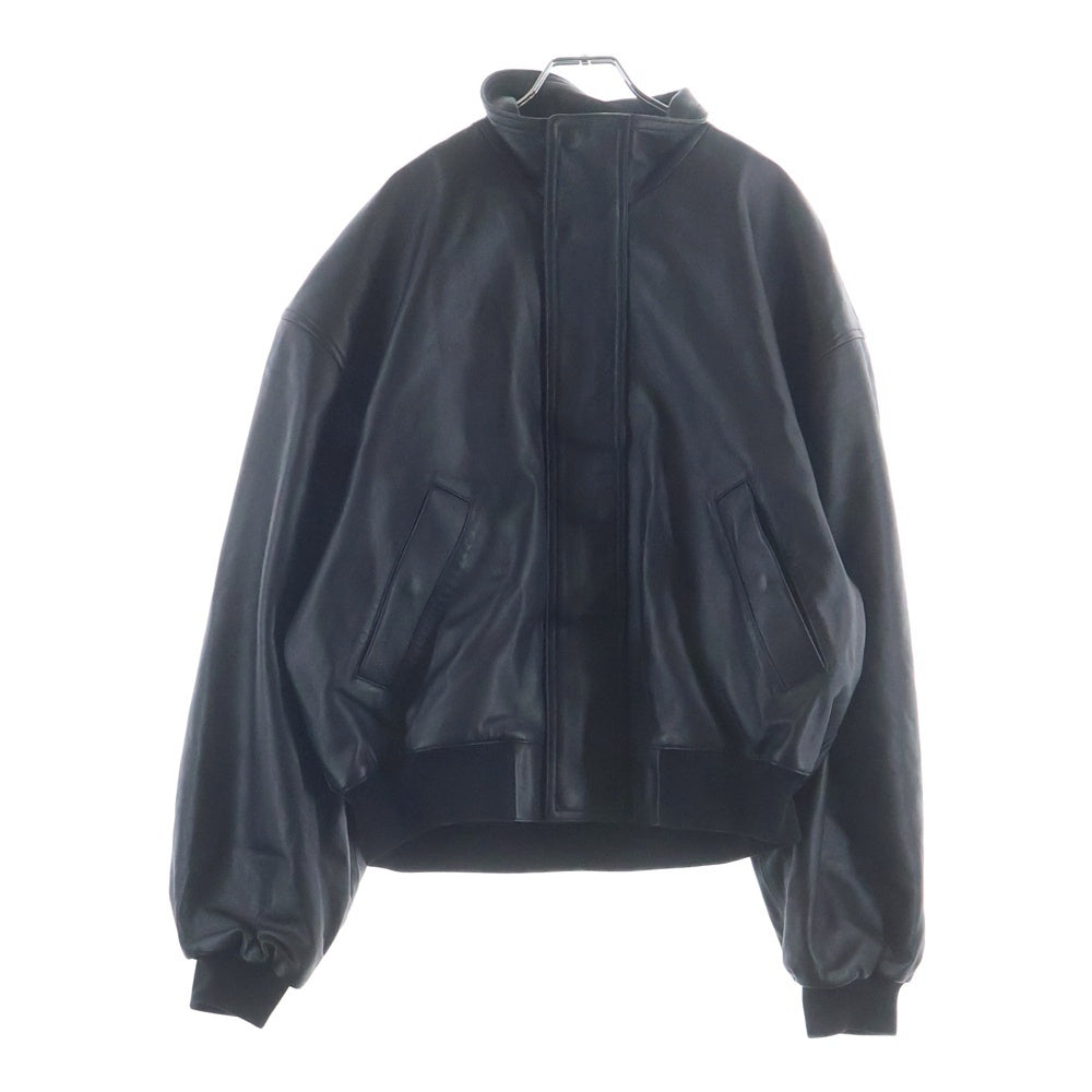 BALENCIAGA GOLF(バレンシアガゴルフ) Smooth Grainy Leather Blouson スムースレザーブルゾン ジャケット ブラック 850010 TSS02