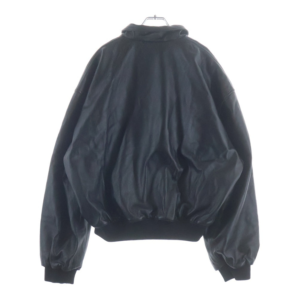 BALENCIAGA GOLF(バレンシアガゴルフ) Smooth Grainy Leather Blouson スムースレザーブルゾン ジャケット ブラック 850010 TSS02