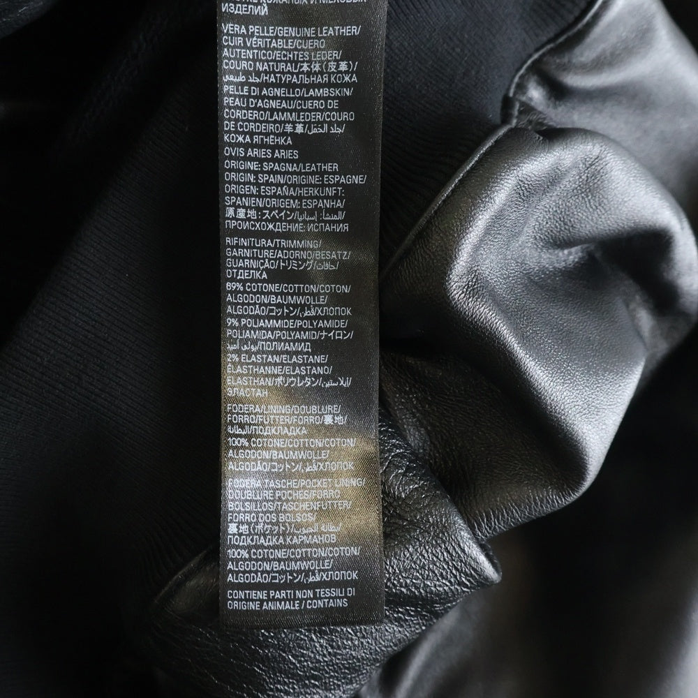 BALENCIAGA GOLF(バレンシアガゴルフ) Smooth Grainy Leather Blouson スムースレザーブルゾン ジャケット ブラック 850010 TSS02
