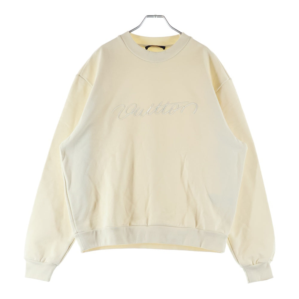 LOUIS VUITTON(ルイヴィトン) エンブロイダードコットンブレンドボンバー クルーネックスウェットトレーナー アイボリー L RM242MQ