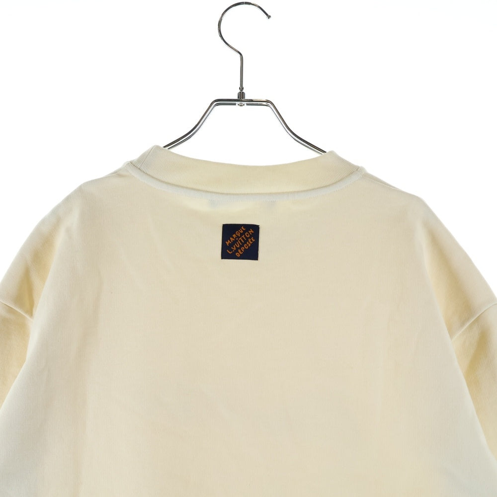 LOUIS VUITTON(ルイヴィトン) エンブロイダードコットンブレンドボンバー クルーネックスウェットトレーナー アイボリー L RM242MQ