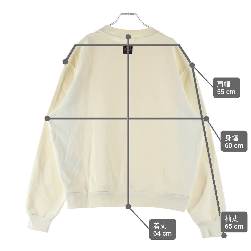 LOUIS VUITTON(ルイヴィトン) エンブロイダードコットンブレンドボンバー クルーネックスウェットトレーナー アイボリー L RM242MQ