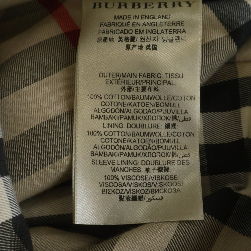 BURBERRY(バーバリー) 裏地ノバチェック柄 トレンチコート ベージュ 3900461 レディース