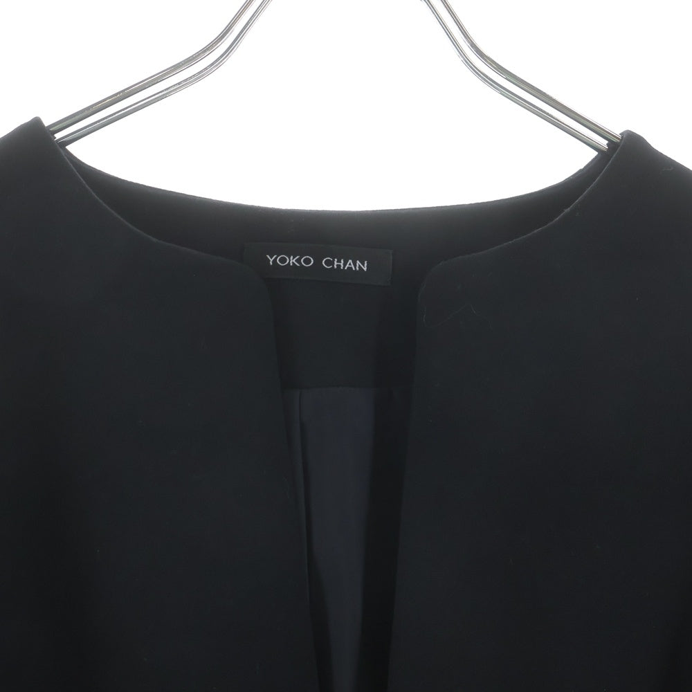 YOKO CHAN(ヨーコ チャン) パール装飾 ノーカラージャケット ブラック レディース