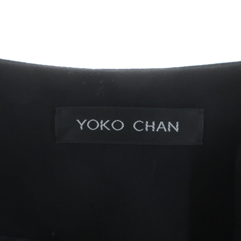 YOKO CHAN(ヨーコ チャン) パール装飾 ノーカラージャケット ブラック レディース