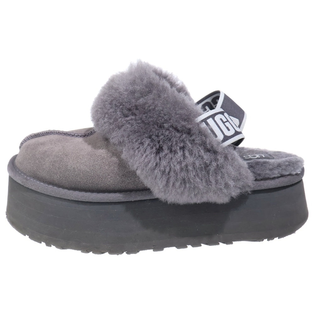 UGG(アグ) スエードレザー ムートン スリングバック 厚底 シューズ グレー レディース