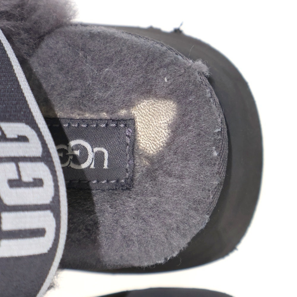 UGG(アグ) スエードレザー ムートン スリングバック 厚底 シューズ グレー レディース