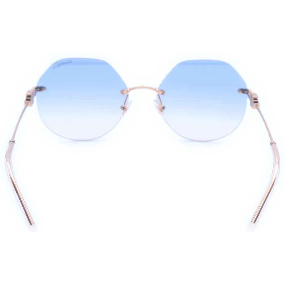 TIFFANY & Co.(ティファニー) サングラス Tワイヤー ピンクゴールドフレーム ブルー グラデーションレンズ GP TF3077 レディース