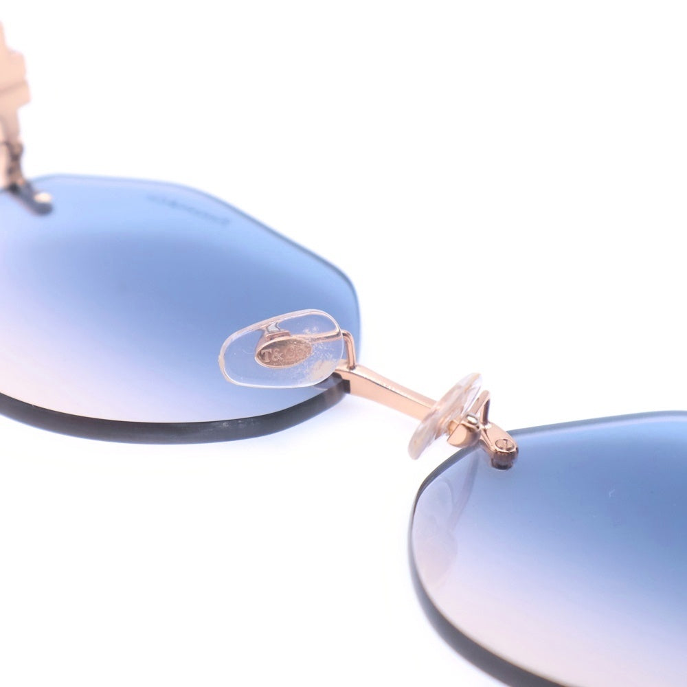TIFFANY & Co.(ティファニー) サングラス Tワイヤー ピンクゴールドフレーム ブルー グラデーションレンズ GP TF3077 レディース