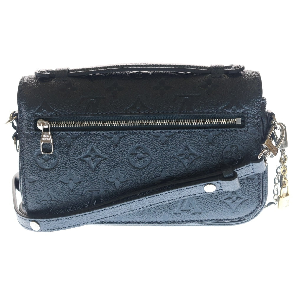 LOUIS VUITTON(ルイヴィトン) ポシェット メティス EW モノグラム アンプラント レザー 2WAY チェーン ショルダーバッグ シルバー金具 ネイビー M26456 レディース