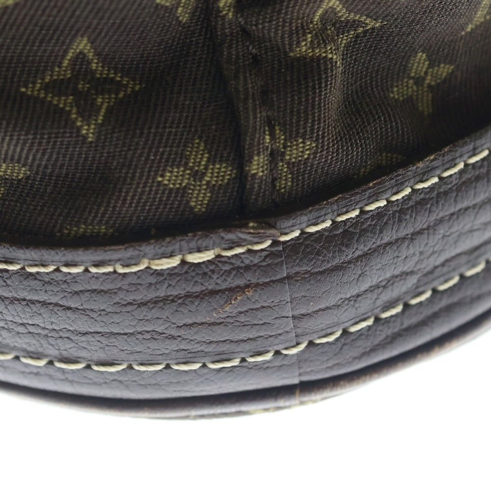 LOUIS VUITTON(ルイヴィトン) モノグラムミニ バケットPM ハンドバッグ トートバッグ ブラウン レザー×キャンバス M95226 ゴールド金具 レディース
