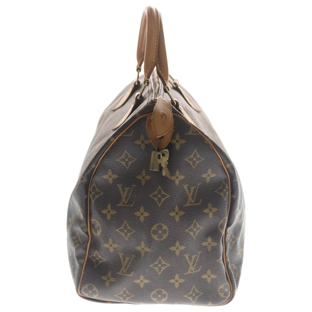 LOUIS VUITTON(ルイヴィトン) モノグラム スピーディ35 ハンドバッグ ボストンバッグ ブラウン レザー×PVC M41524 ゴールド金具 レディース
