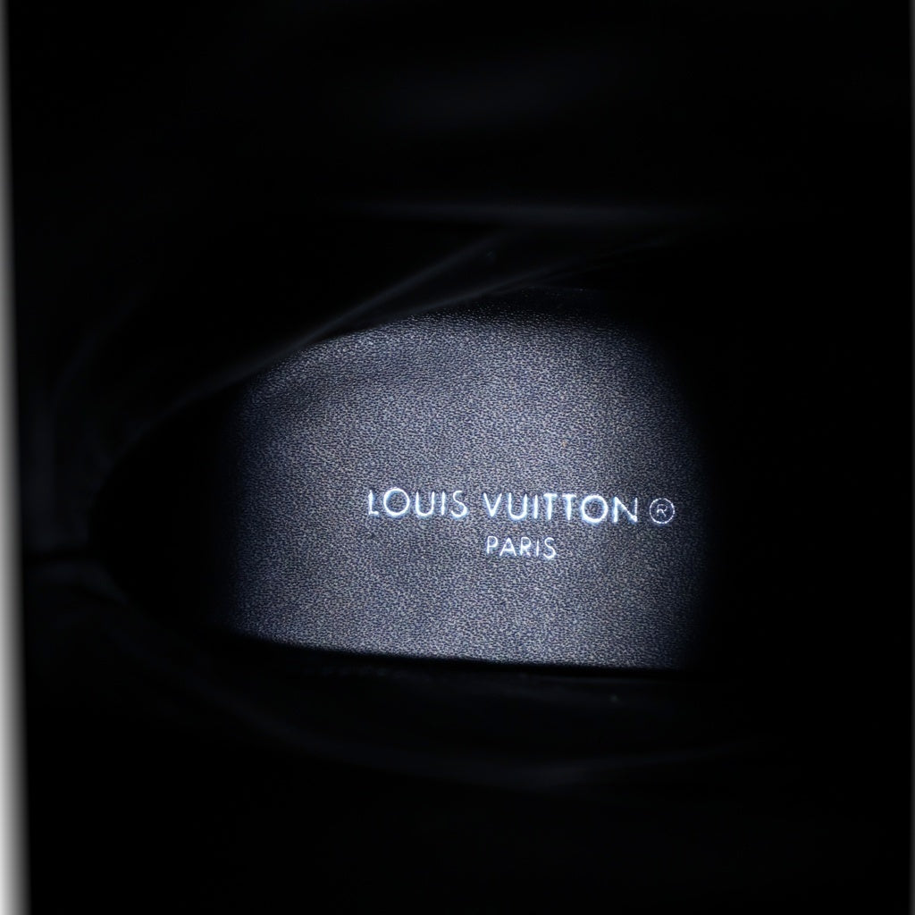 LOUIS VUITTON(ルイヴィトン) テリトリーライン サイドロゴフラットハーフラバーブーツ ブラック NL0271 レディース