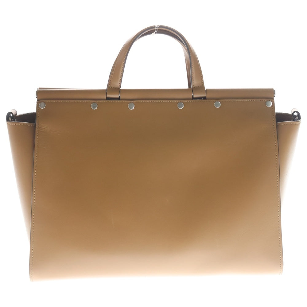Mulberry(マルベリー) レザー 2WAY ハンド ショルダーバッグ シルバー金具 ブラウン レディース