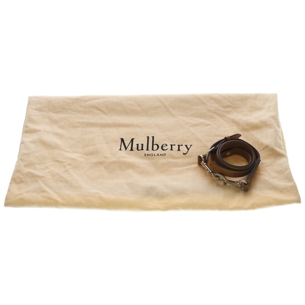 Mulberry(マルベリー) レザー 2WAY ハンド ショルダーバッグ シルバー金具 ブラウン レディース