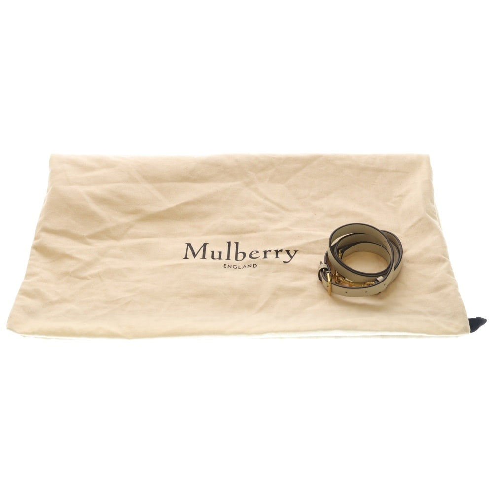 Mulberry(マルベリー) イズリントン レザー 2WAY ハンド ショルダーバッグ ゴールド金具 アイボリー レディース