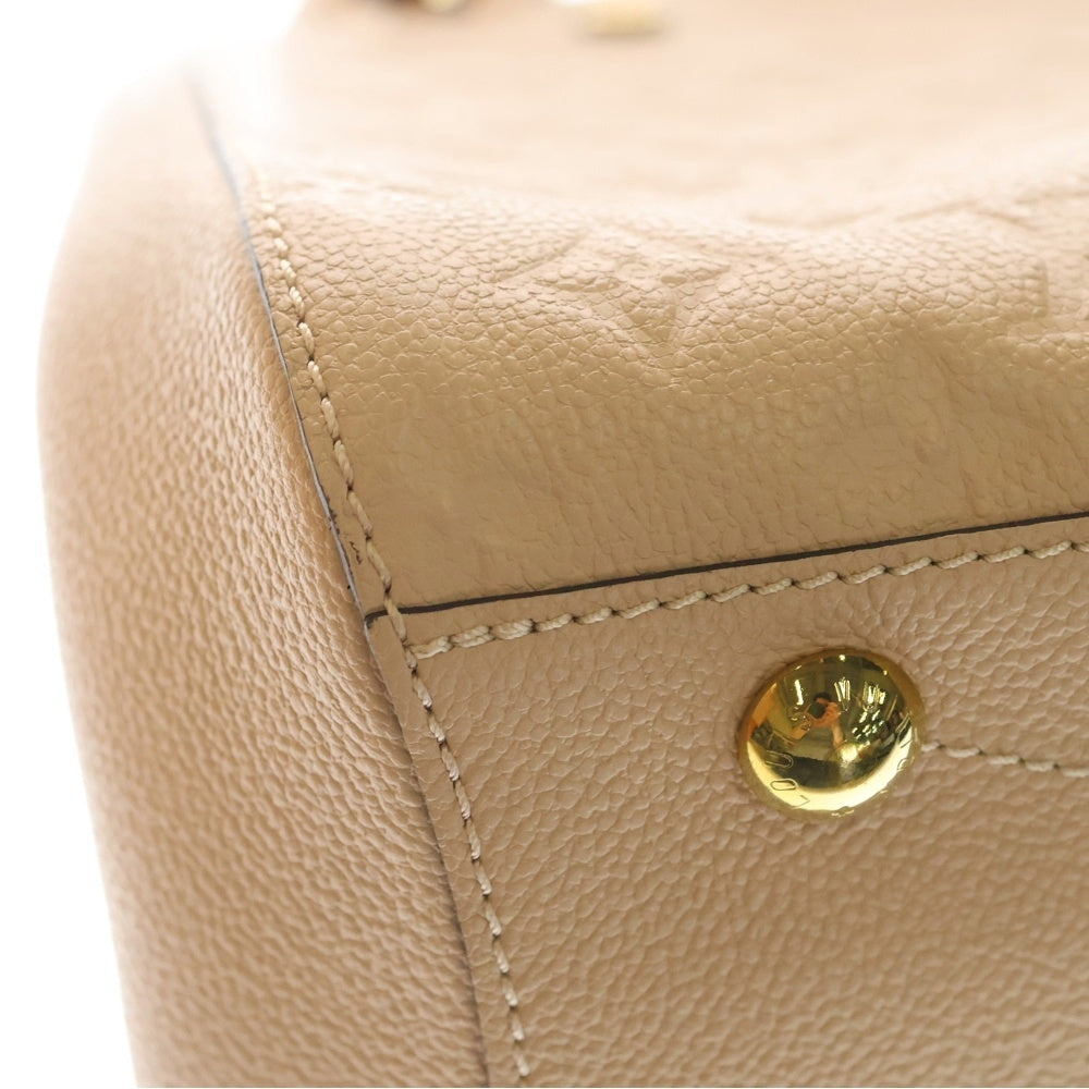 LOUIS VUITTON(ルイヴィトン) モンテーニュMM モノグラムアンプラント レザー 2WAY ハンド ショルダーバッグ ゴールド金具 ベージュ M41682 レディース