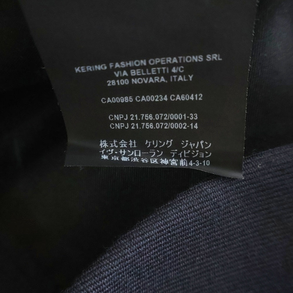 SAINT LAURENT PARIS(サンローランパリ) ナロー ピークドラペル 1B ウール テーラードジャケット ネイビー 625435