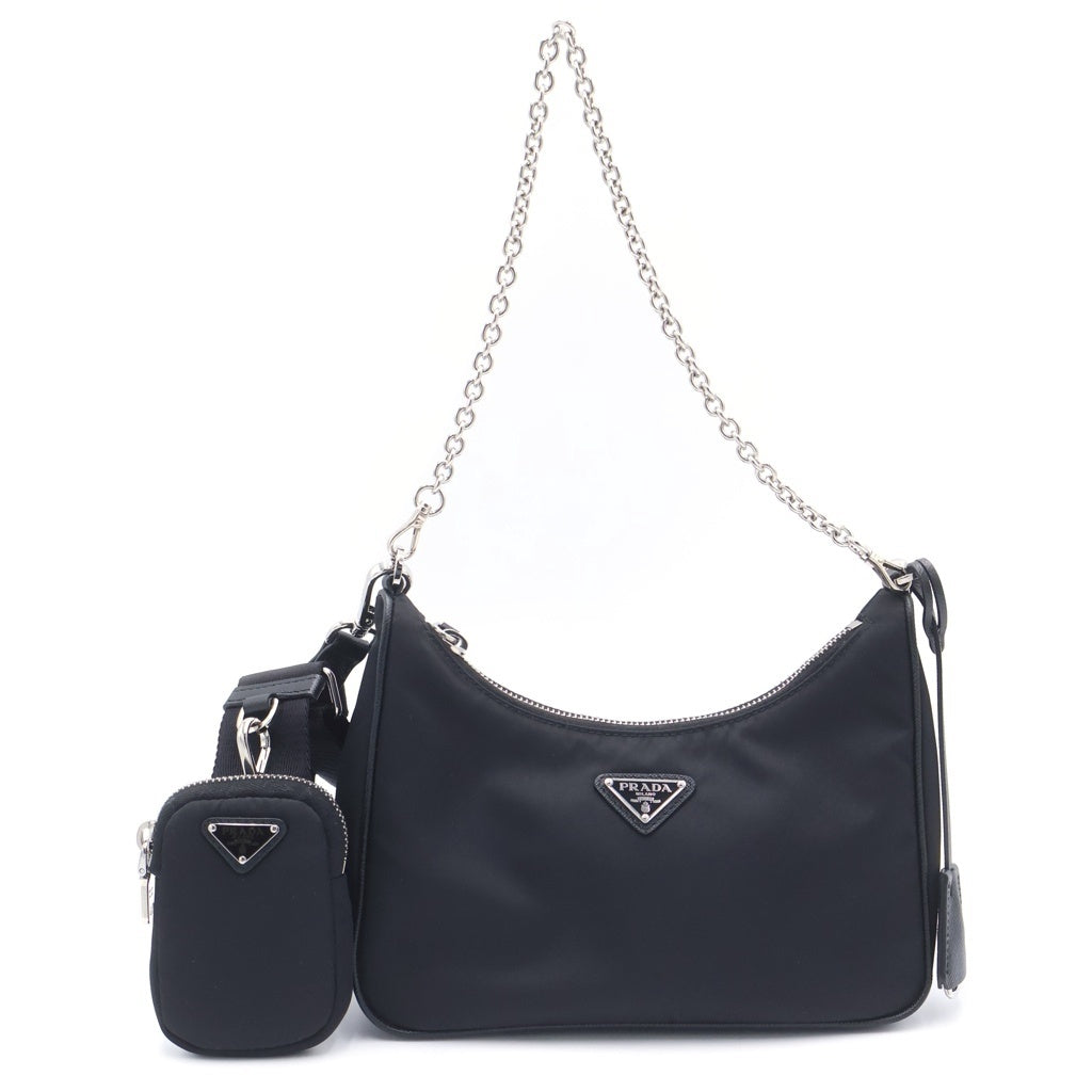 PRADA(プラダ) Re-Edition 2005 リエディション リナイロン ハンド ショルダーバッグ ブラック 1BH204 レディース