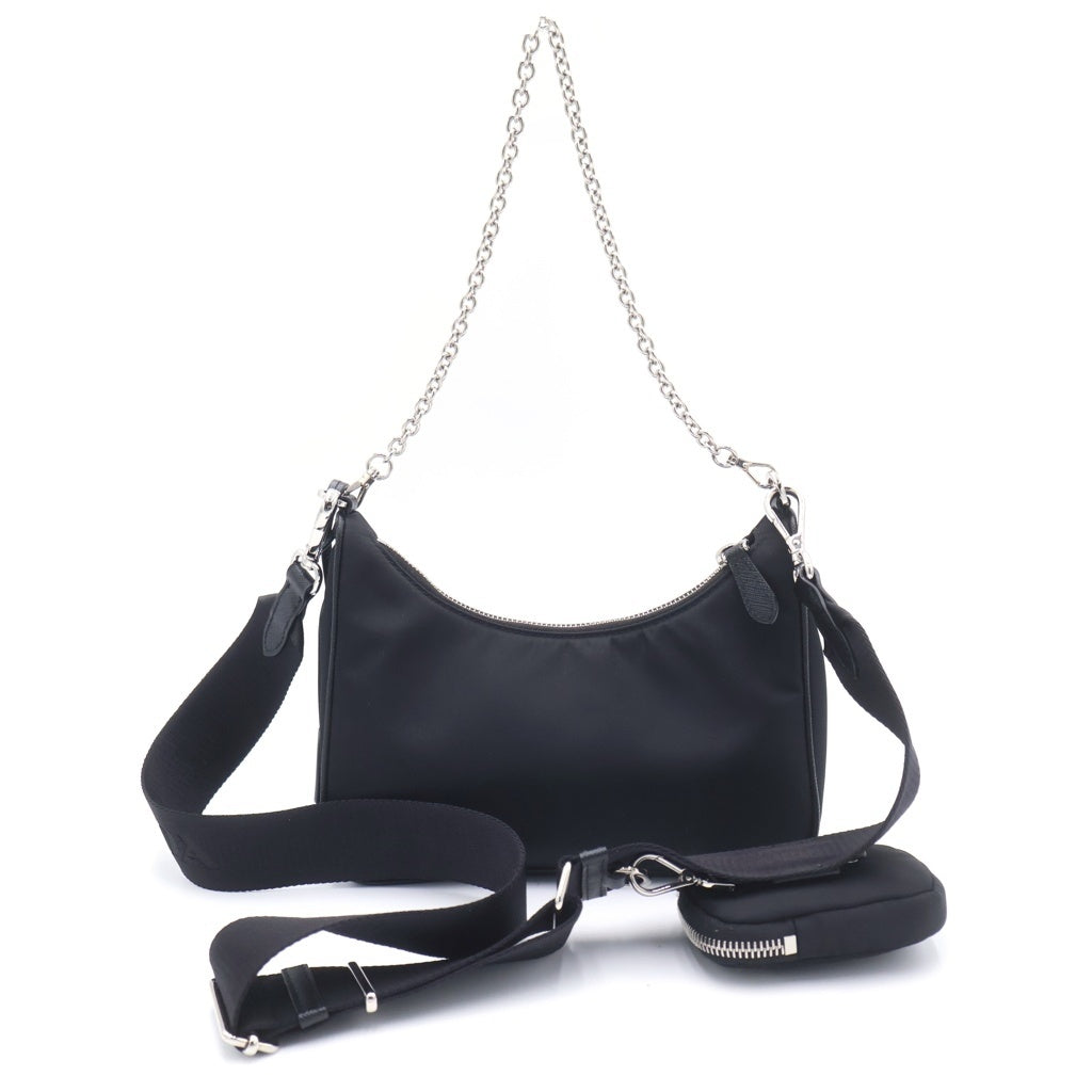 PRADA(プラダ) Re-Edition 2005 リエディション リナイロン ハンド ショルダーバッグ ブラック 1BH204 レディース