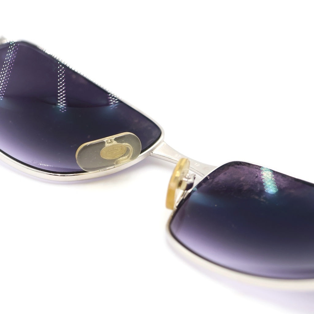 Cartier(カルティエ) サントス サングラス ダークパープルレンズ シルバーフレーム 130