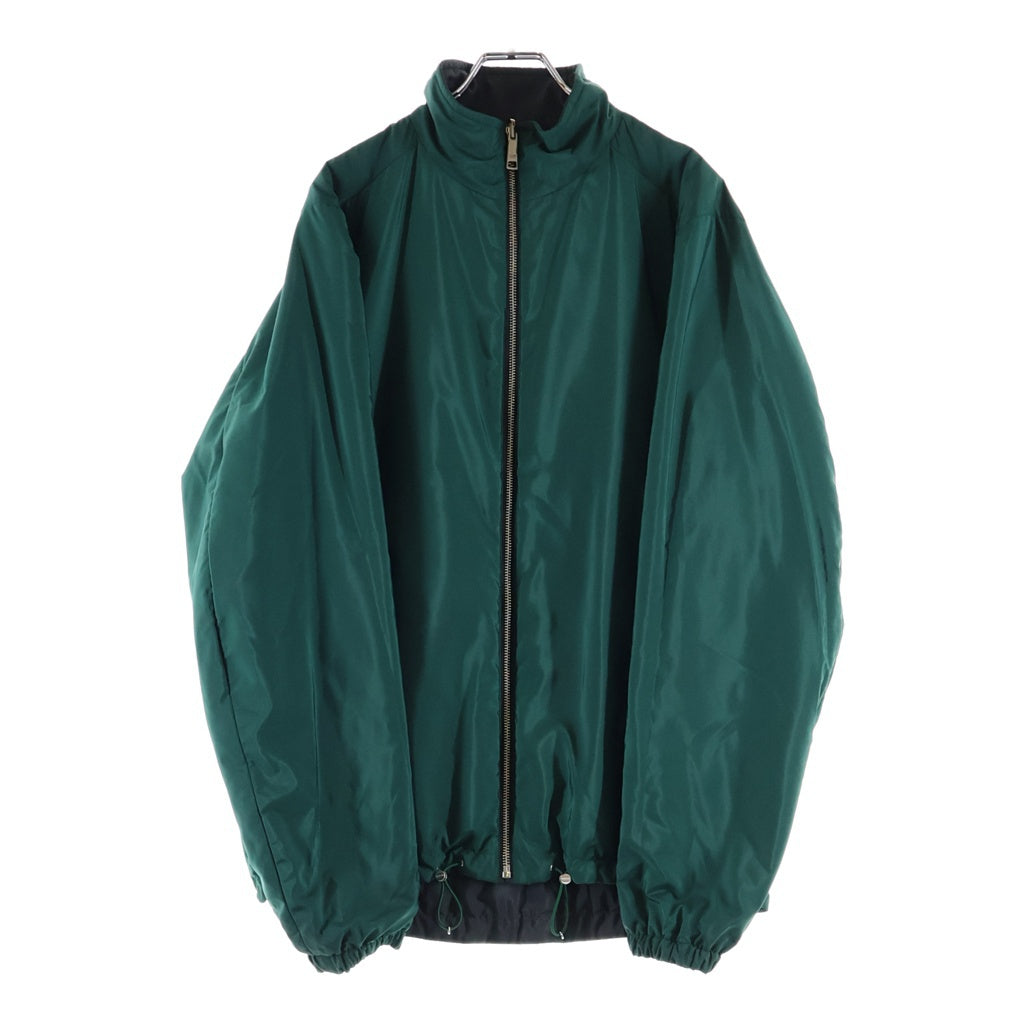 PRADA(プラダ) Re-Nylon リナイロン トライアングルロゴプレート リバーシブル ジップアップ 中綿 ジャケット ブラックグリーン SGB223